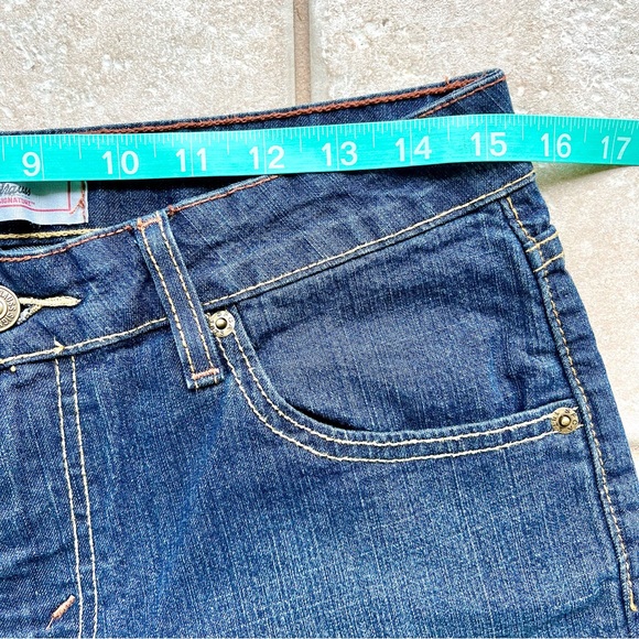 Levi Strauss Stretch Low Rise Bootcut Denim Dark Blue Jeans Women’s 6 LONG - Picture 8 of 11